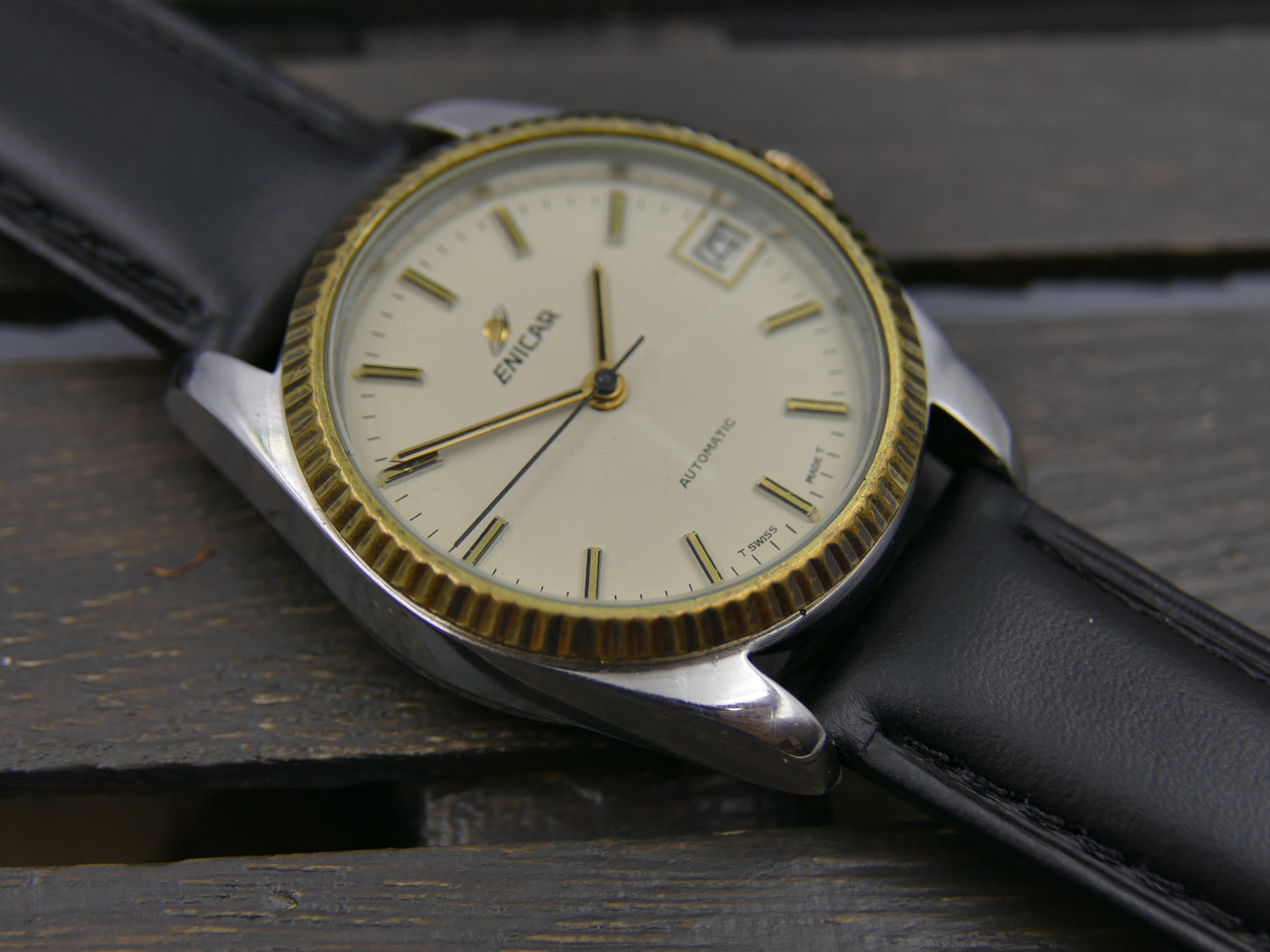 Vintage watch mens Enicar president ref 165-79-02 automatic serviced mint