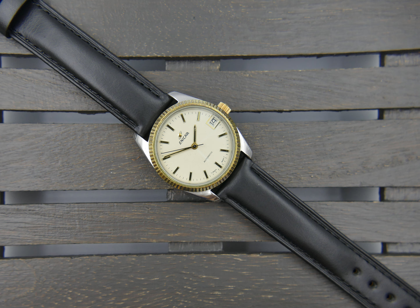 Vintage watch mens Enicar president ref 165-79-02 automatic serviced mint