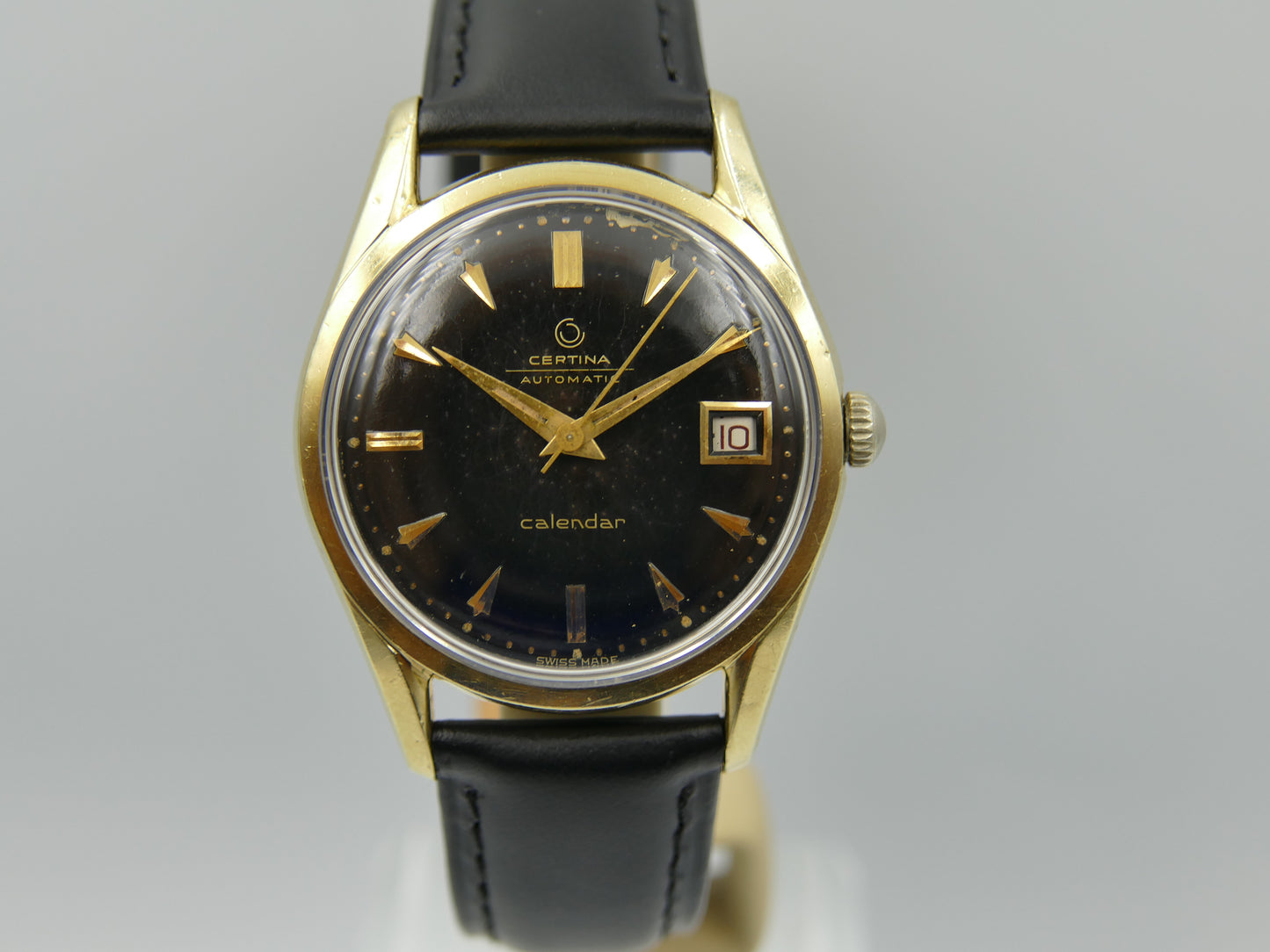 50s vintage watch mens Certina Calendar ref 79312 automatic 28-451 gold cap