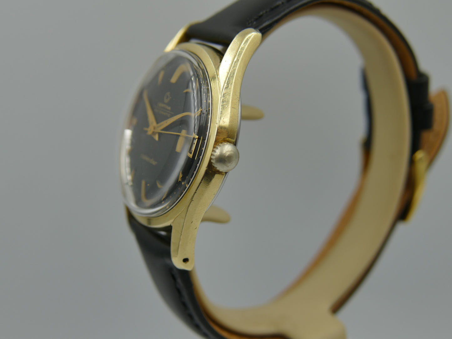 50s vintage watch mens Certina Calendar ref 79312 automatic 28-451 gold cap