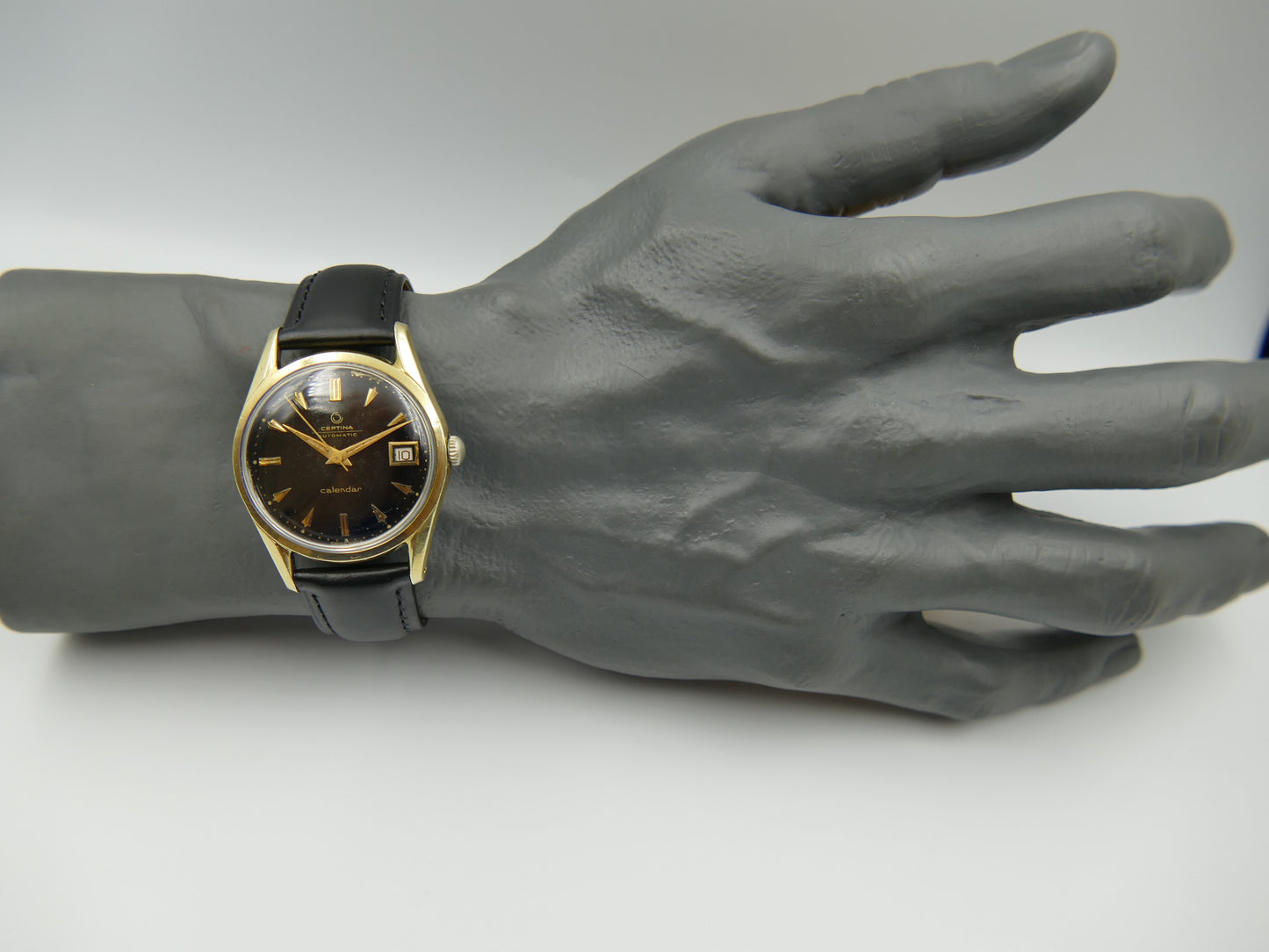 50s vintage watch mens Certina Calendar ref 79312 automatic 28-451 gold cap