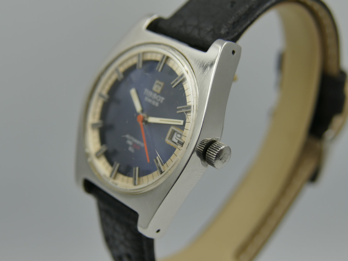 70s vintage watch mens Tissot Pr 516 GL ref. 44572 5X automatic 784 blue serviced