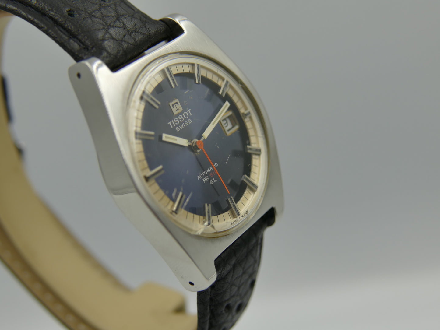 70s vintage watch mens Tissot Pr 516 GL ref. 44572 5X automatic 784 blue serviced