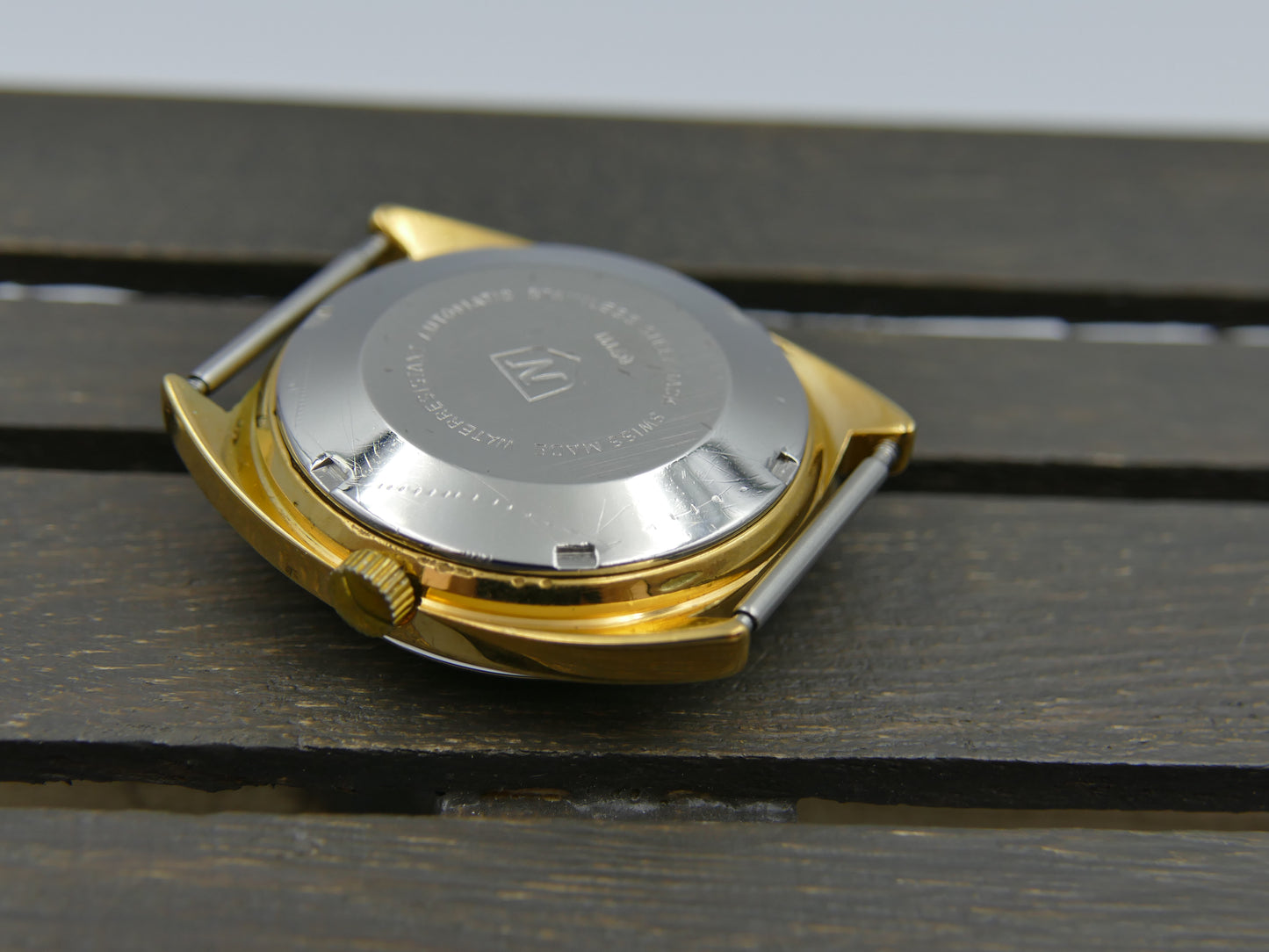 70s vintage watch mens Nivada Compensamatic ref 67111 automatic AS 2066 green dial serviced