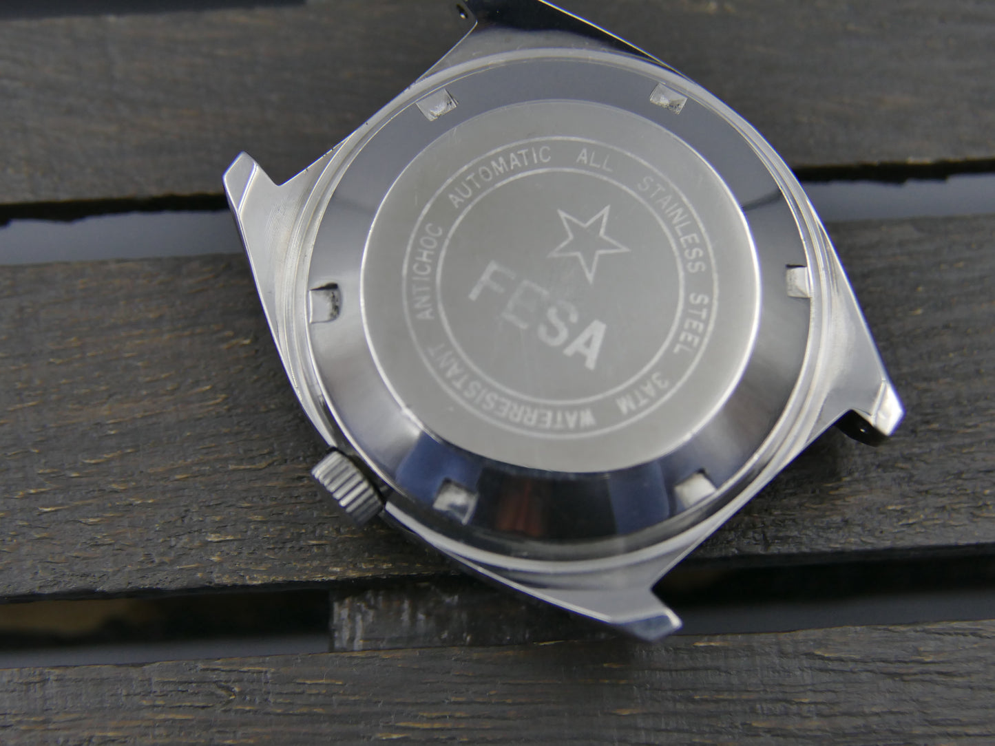 70s vintage watch FESA automatic FE 4612 green NOS