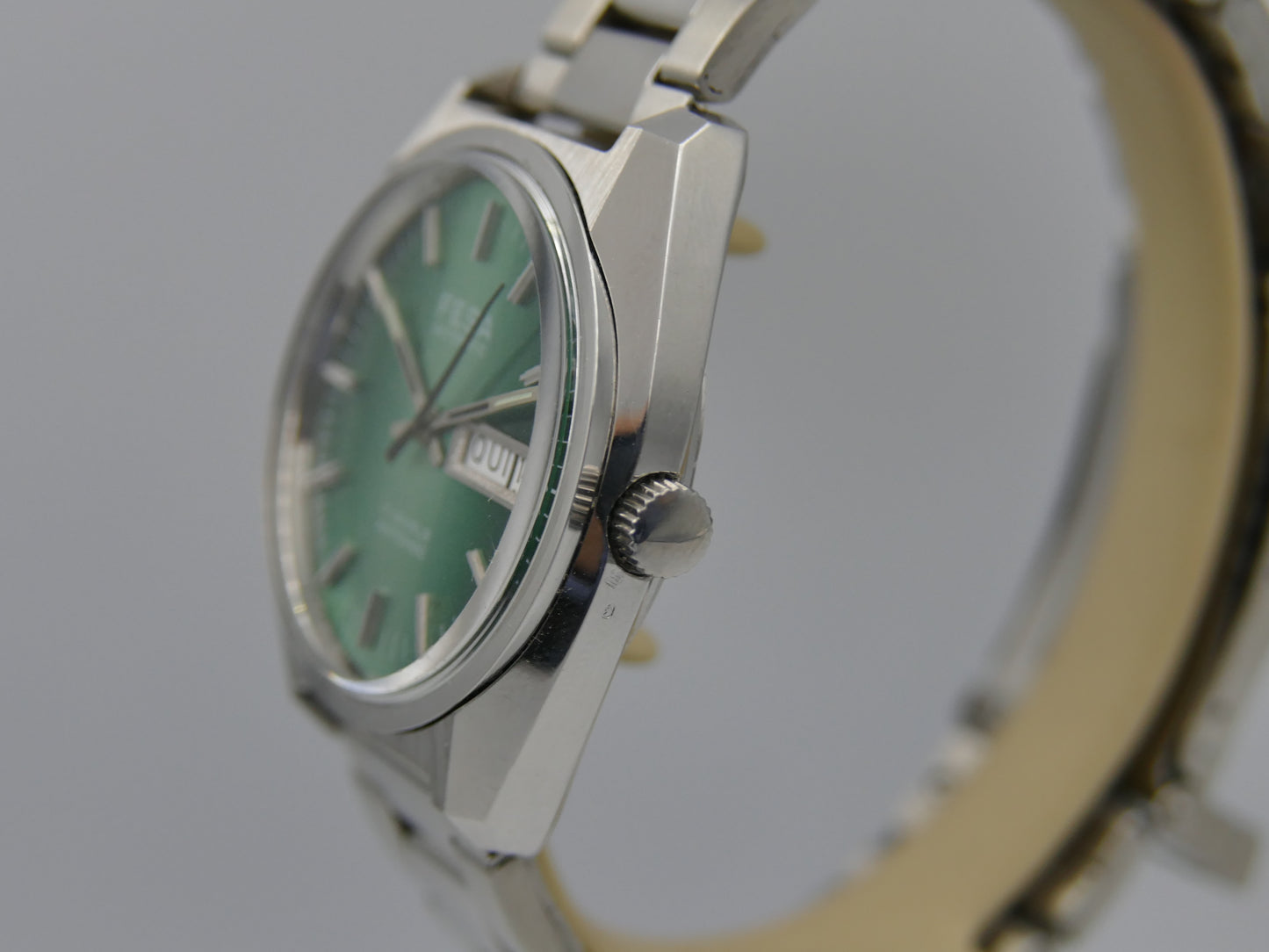 70s vintage watch FESA automatic FE 4612 green NOS