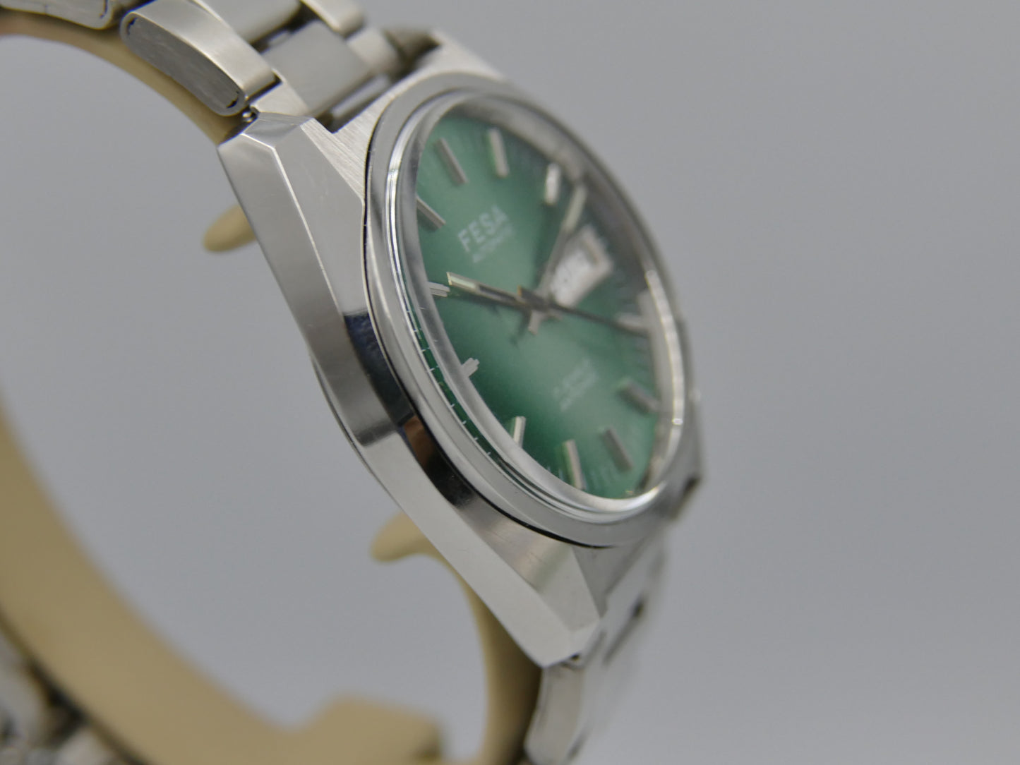 70s vintage watch FESA automatic FE 4612 green NOS