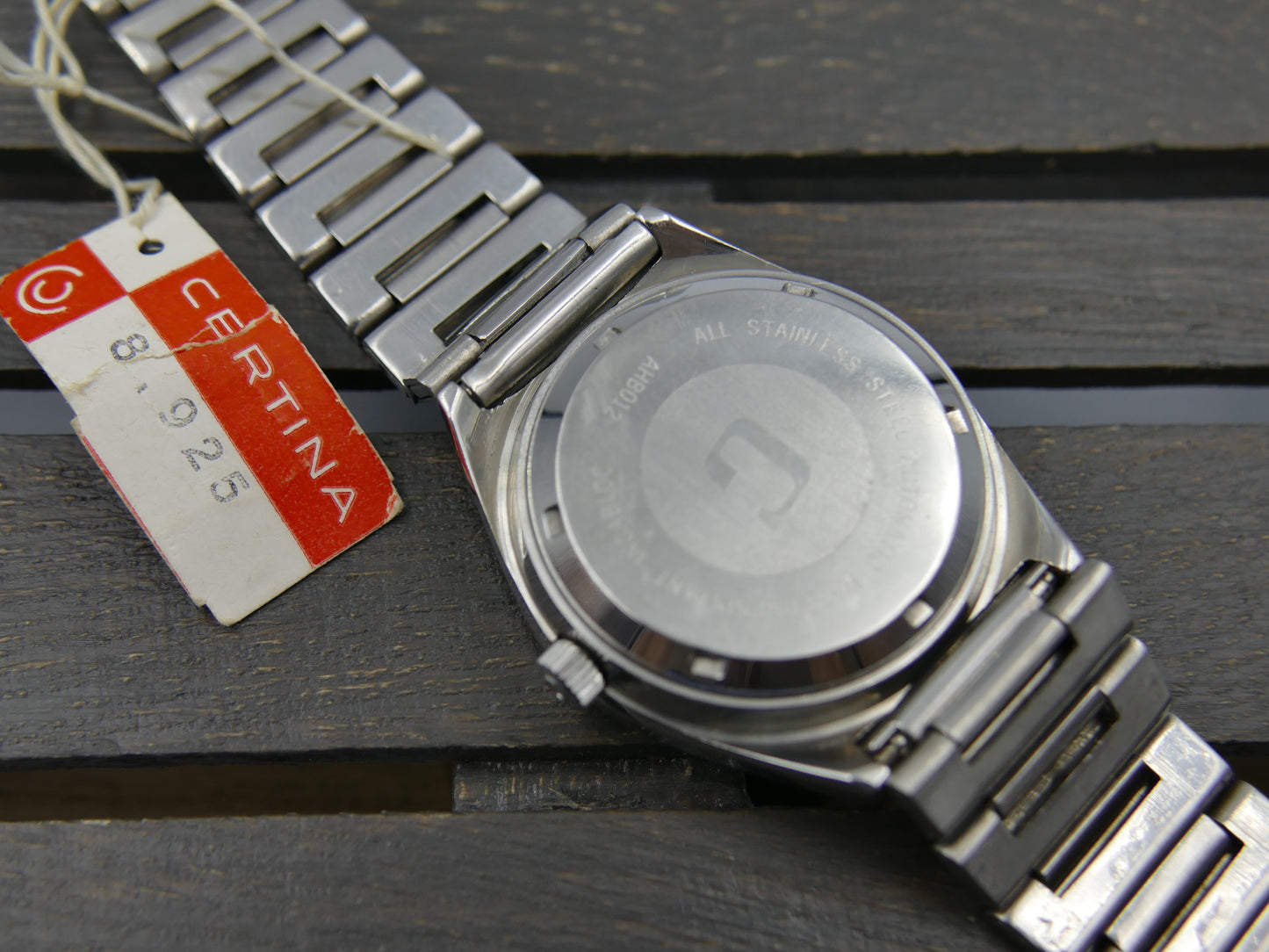 70s vintage watch Certina ref AHB012 automatic ETA 2789 blue dial steel NOS