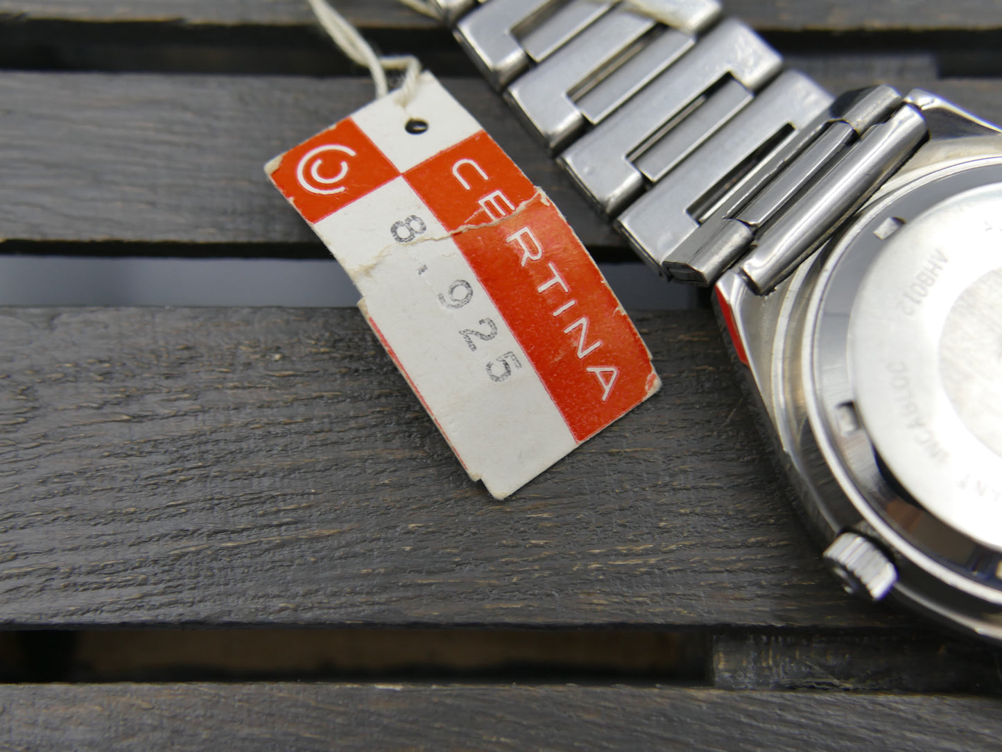 70s vintage watch Certina ref AHB012 automatic ETA 2789 blue dial steel NOS