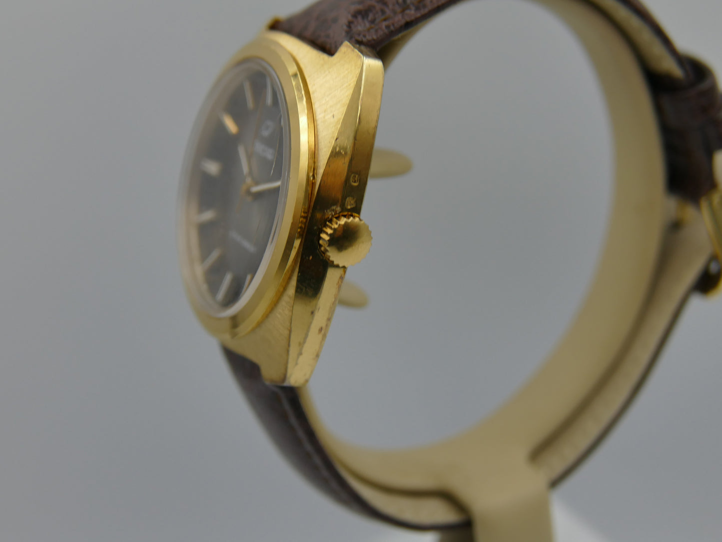 70s vintage watch mens Enicar star jewels automatic AR 167 27J gold pl Jumbo