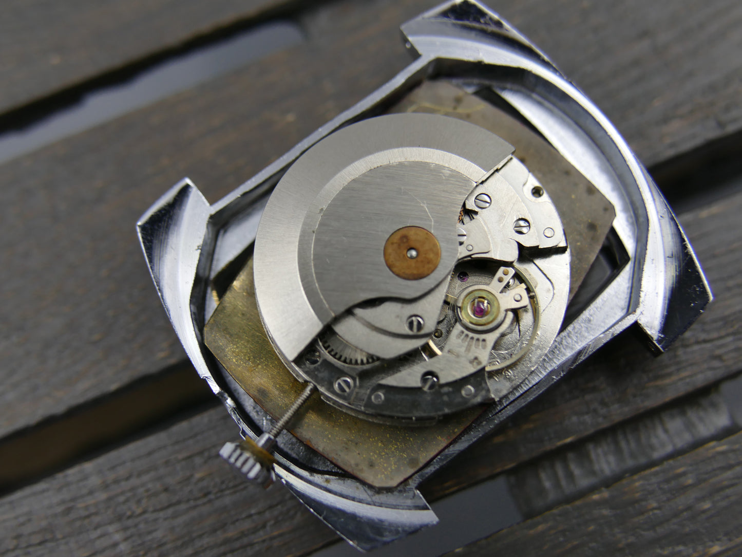 70s vintage watch mens Yema burgundy TV big automatic FE 3611