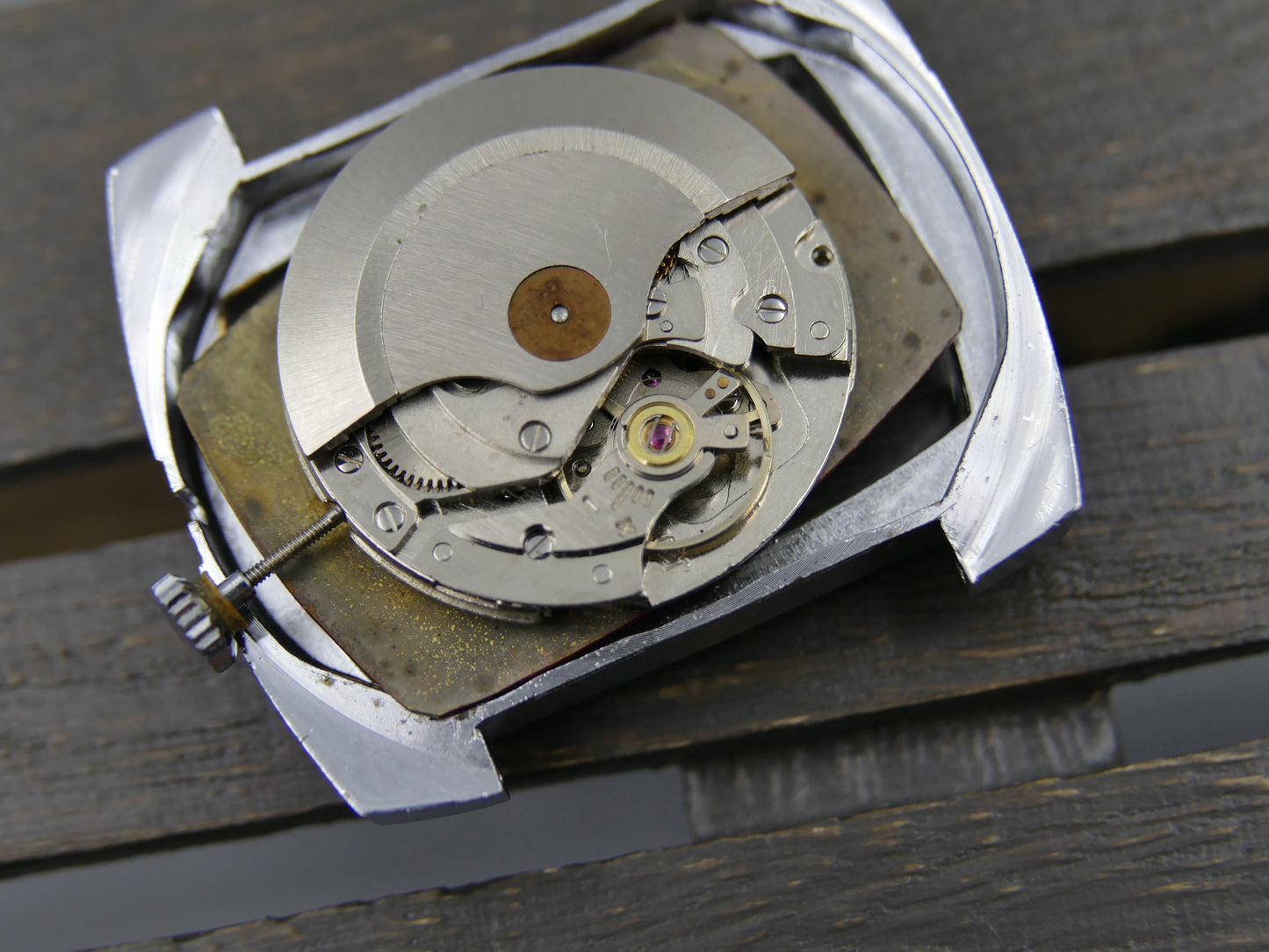 70s vintage watch mens Yema burgundy TV big automatic FE 3611