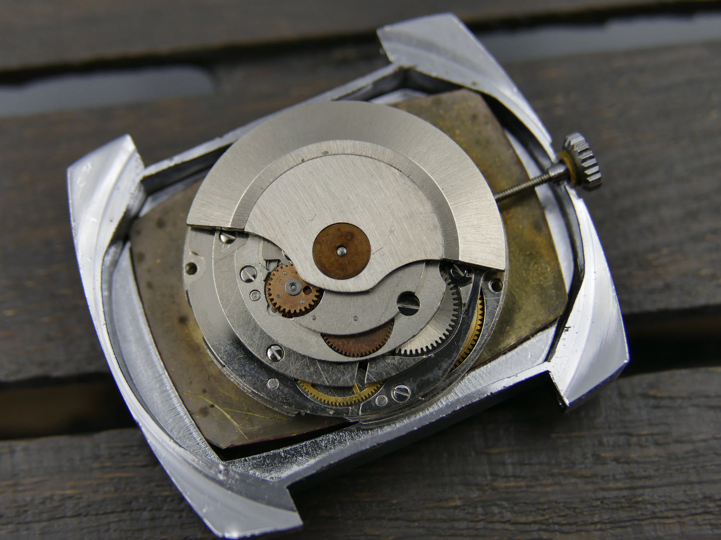 70s vintage watch mens Yema burgundy TV big automatic FE 3611