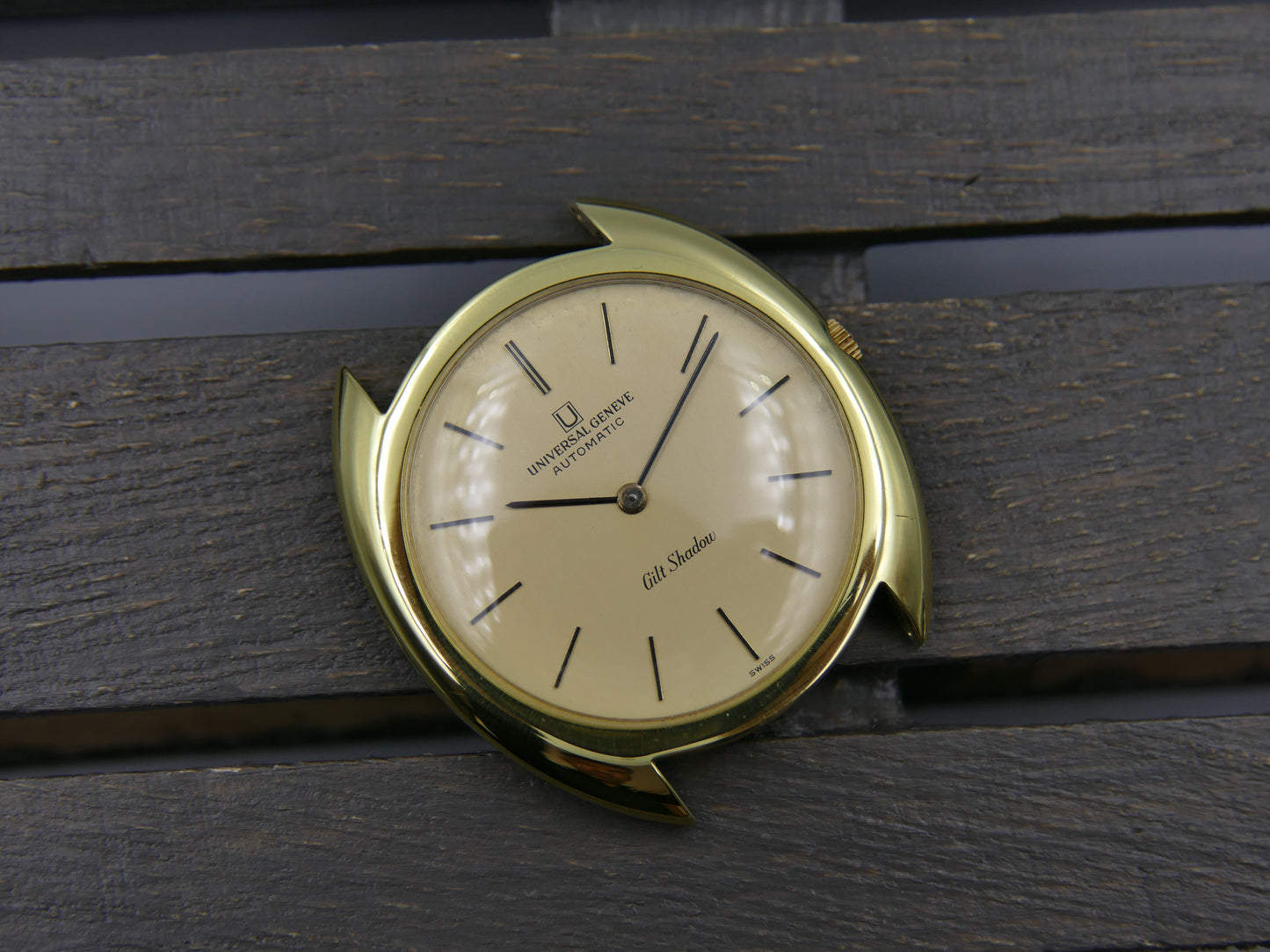 60s vintage watch mens Universal Genève Gilt Shadow Automatic microtor 1-66 Ref. 566101 ultra slim thin serviced