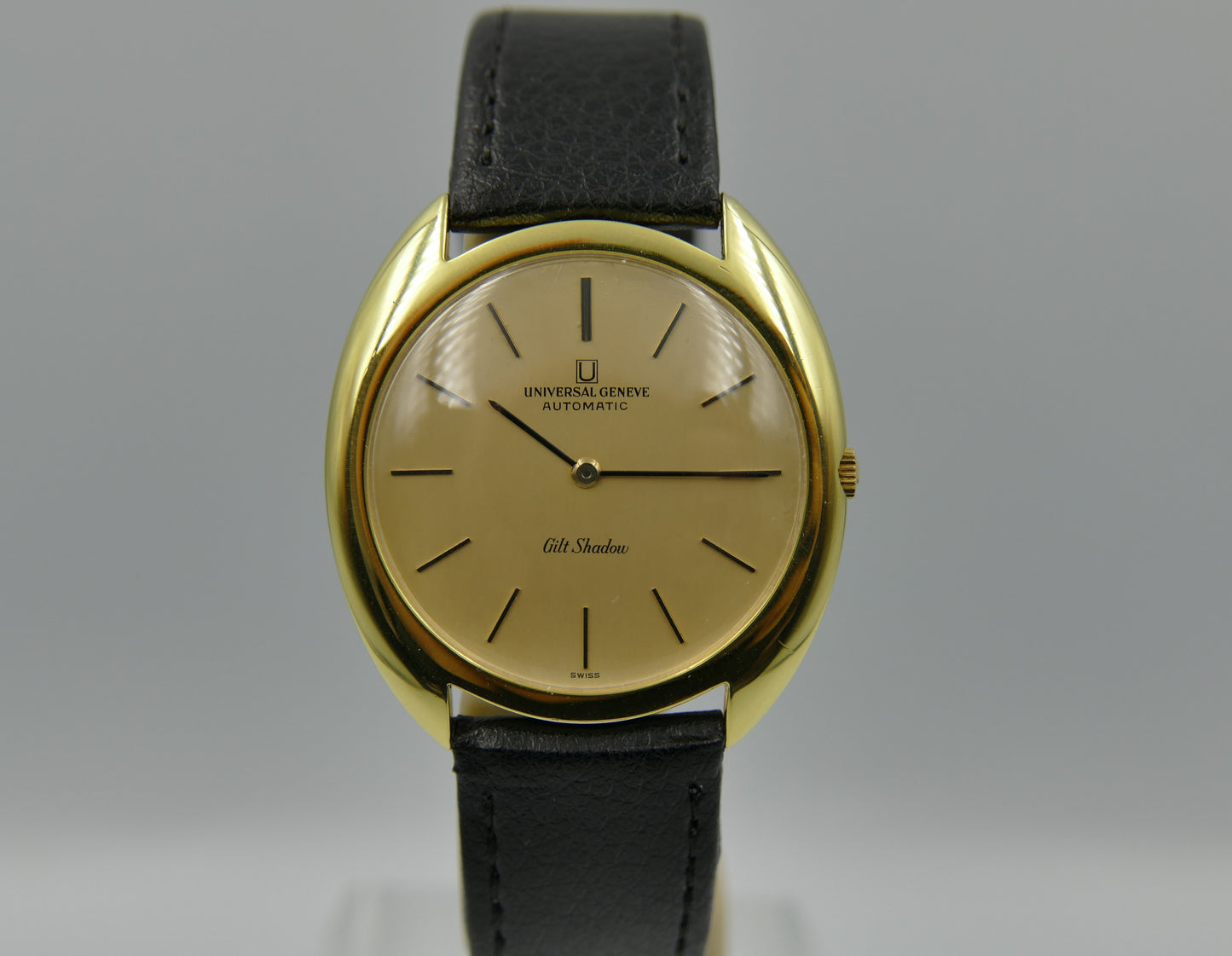 60s vintage watch mens Universal Genève Gilt Shadow Automatic microtor 1-66 Ref. 566101 ultra slim thin serviced