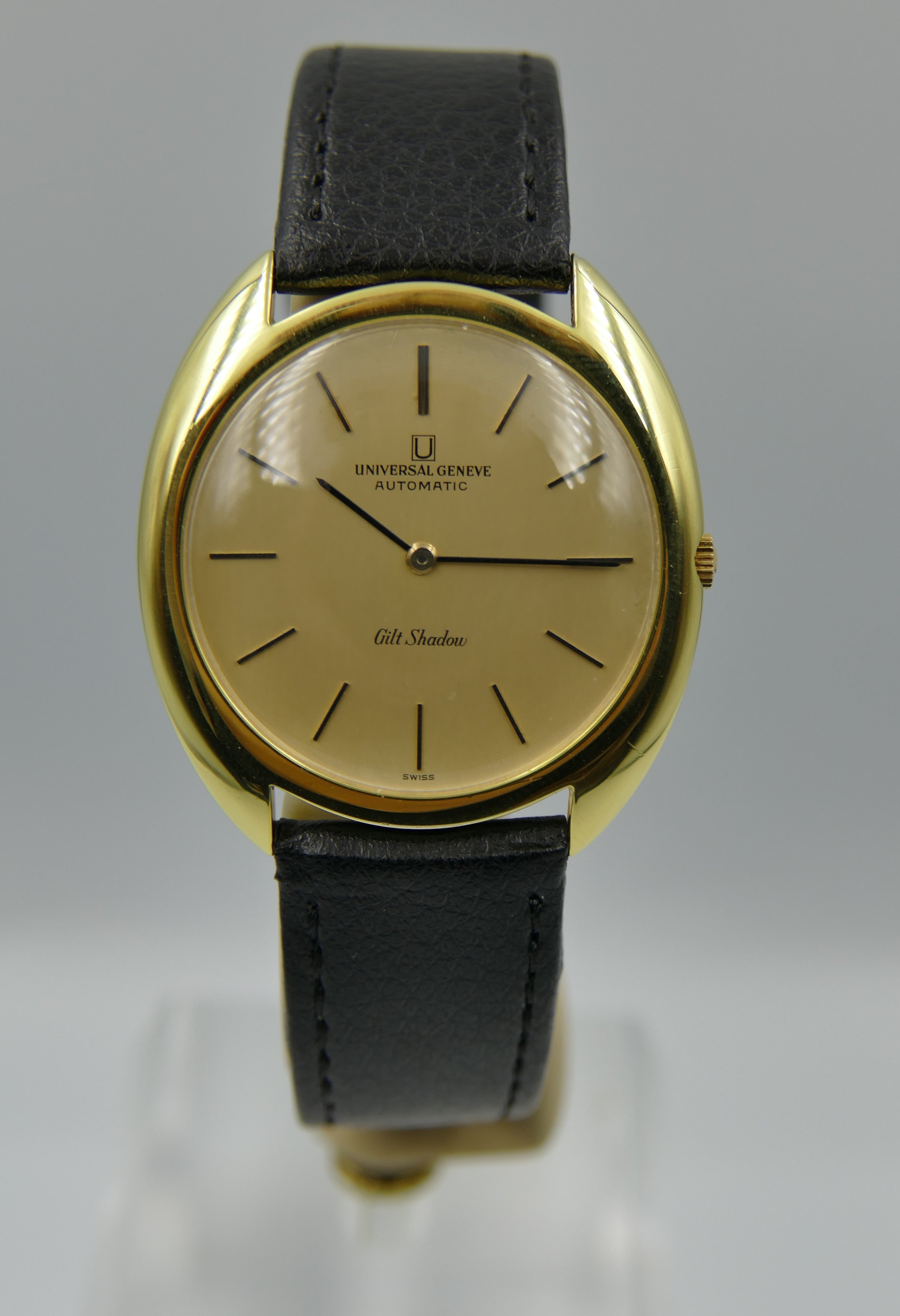 60s vintage watch mens Universal Genève Gilt Shadow Automatic