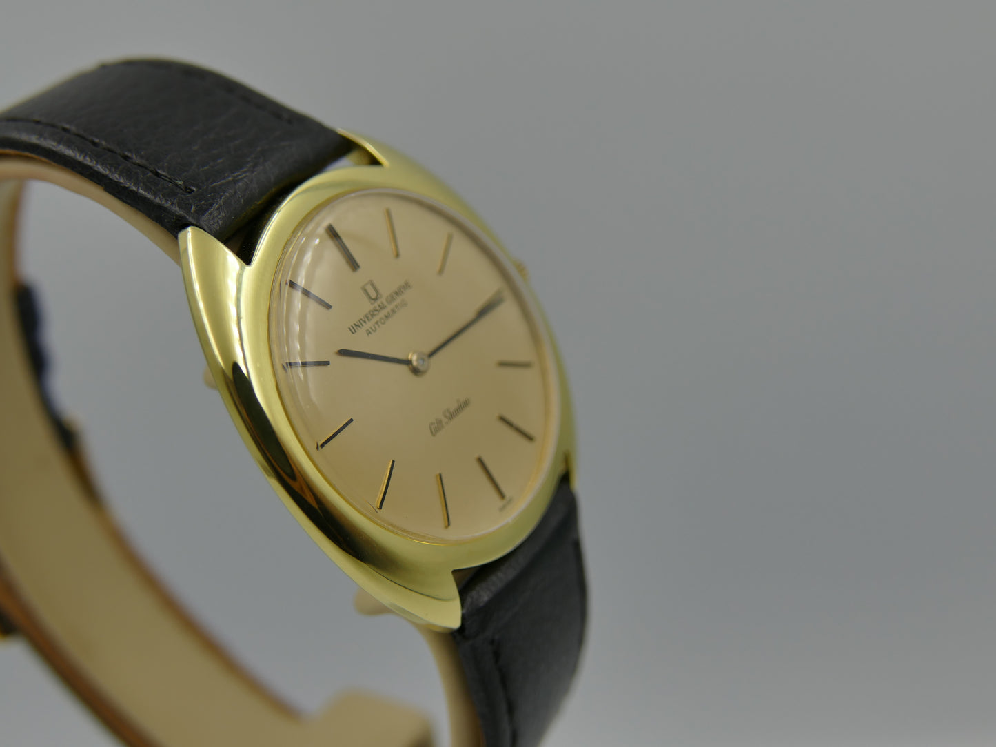 60s vintage watch mens Universal Genève Gilt Shadow Automatic microtor 1-66 Ref. 566101 ultra slim thin serviced