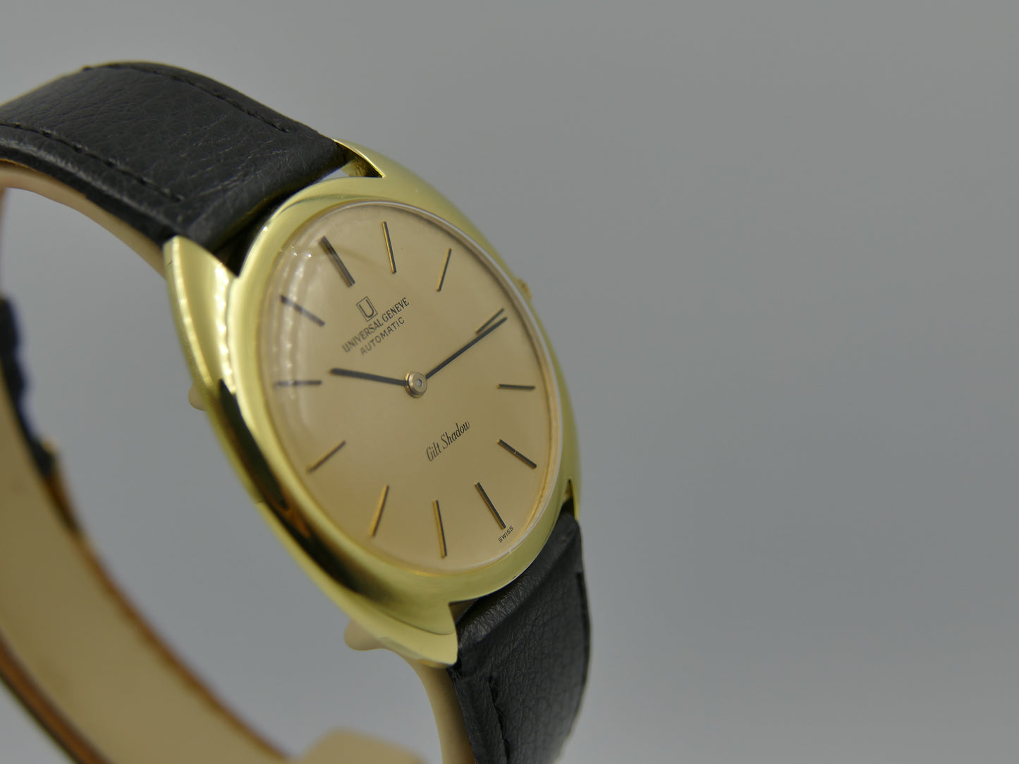 60s vintage watch mens Universal Genève Gilt Shadow Automatic microtor 1-66 Ref. 566101 ultra slim thin serviced