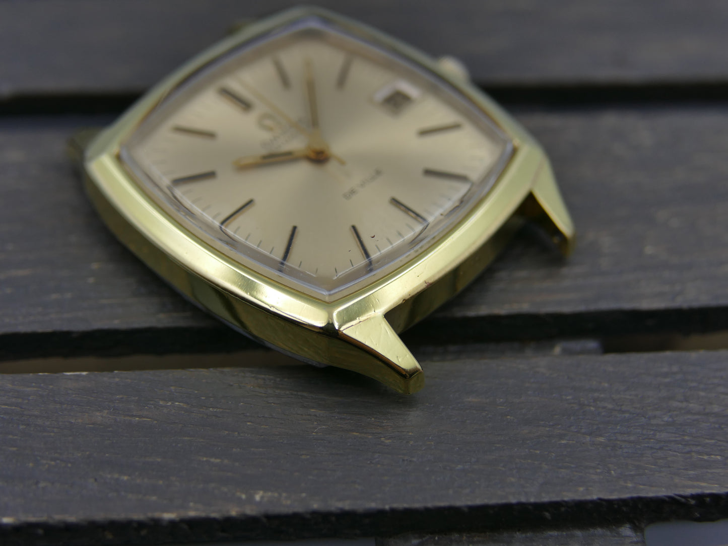 70s vintage watch Omega De Ville 166.075 automatic cal 1002 gold pl serviced