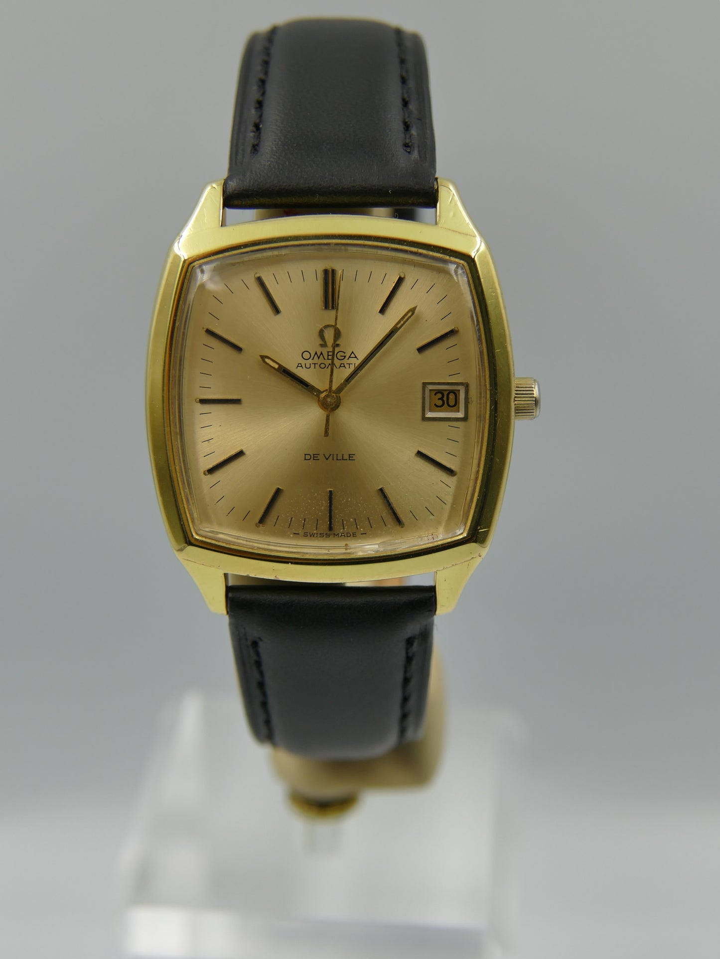 70s vintage watch Omega De Ville 166.075 automatic cal 1002 gold pl serviced