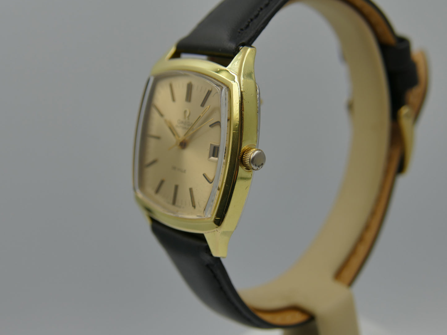 70s vintage watch Omega De Ville 166.075 automatic cal 1002 gold pl serviced