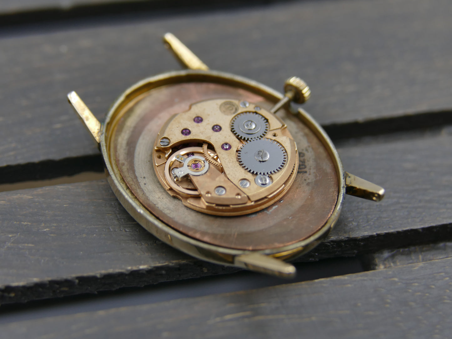 70s vintage Omega Geneve Ellipse ref 511.416 with Floral guilloché dial cal 625