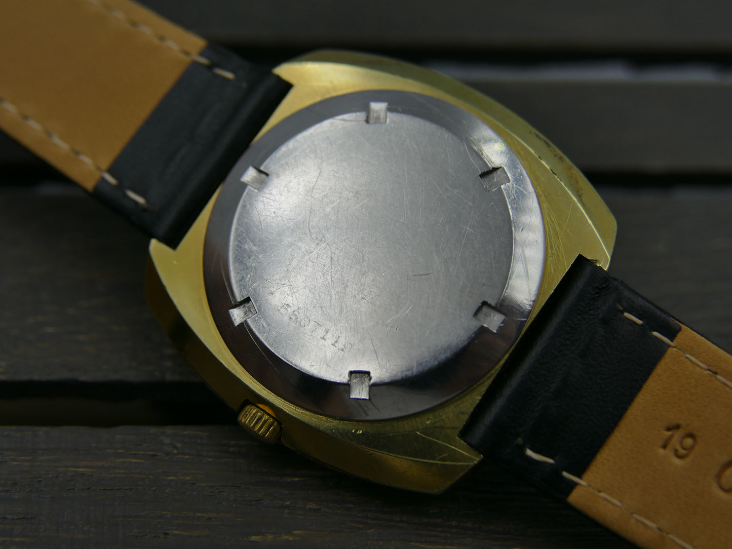 70s vintage watch mens Eterna Matic 2002 automatic gold pl serviced W/Box