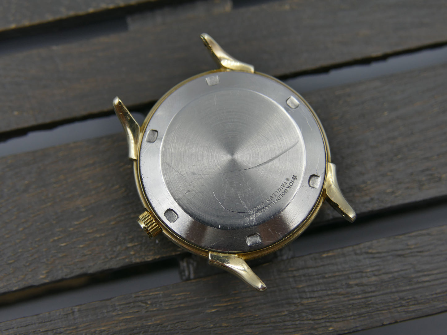 50s vintage watch mens Omega P- 6247 hand wind cal. 371 gold 10k G. F. serviced