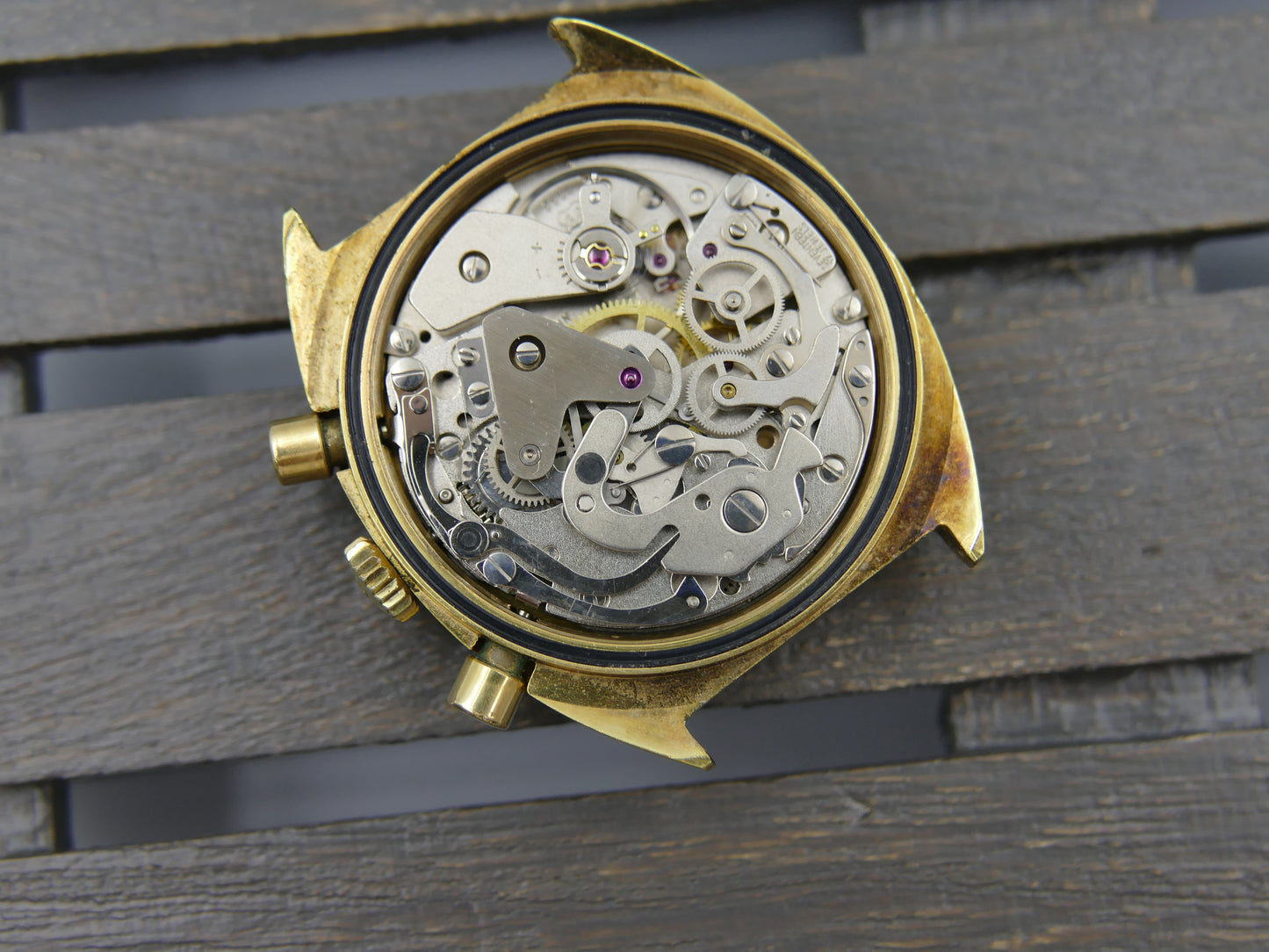 70s vintage watch mens Camy ref 9130 Geneve Chronograph manual wind valjoux 7733