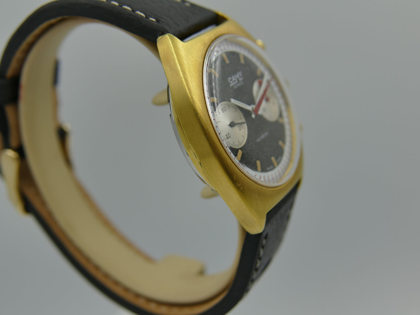 70s vintage watch mens Camy ref 9130 Geneve Chronograph manual wind valjoux 7733