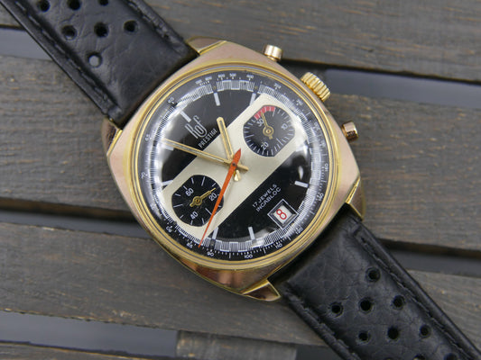 70s vintage watch mens ROF prestige valjoux 7734 gold plated serviced