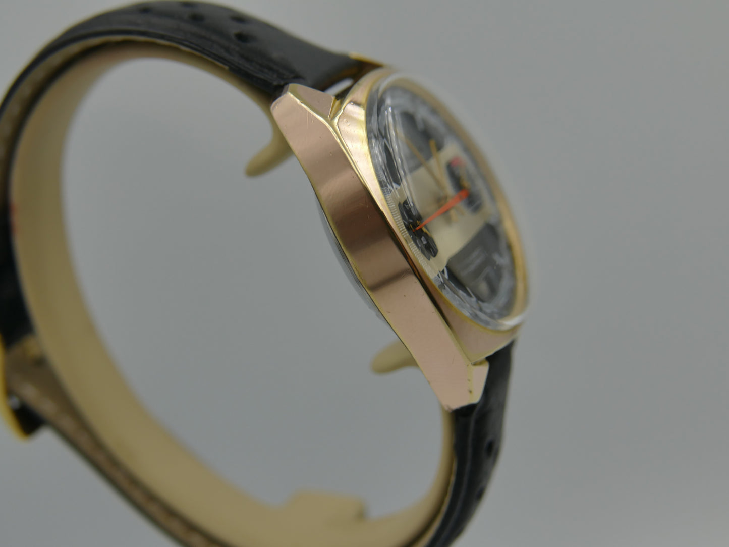 70s vintage watch mens ROF prestige valjoux 7734 gold plated serviced