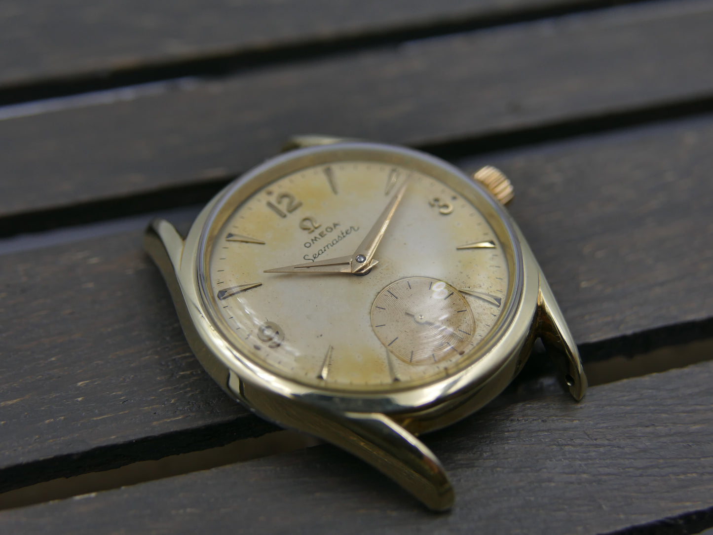 50s vintage watch Omega Seamaster ref. 2830 6 / 2829 cal 410 gold cap serviced