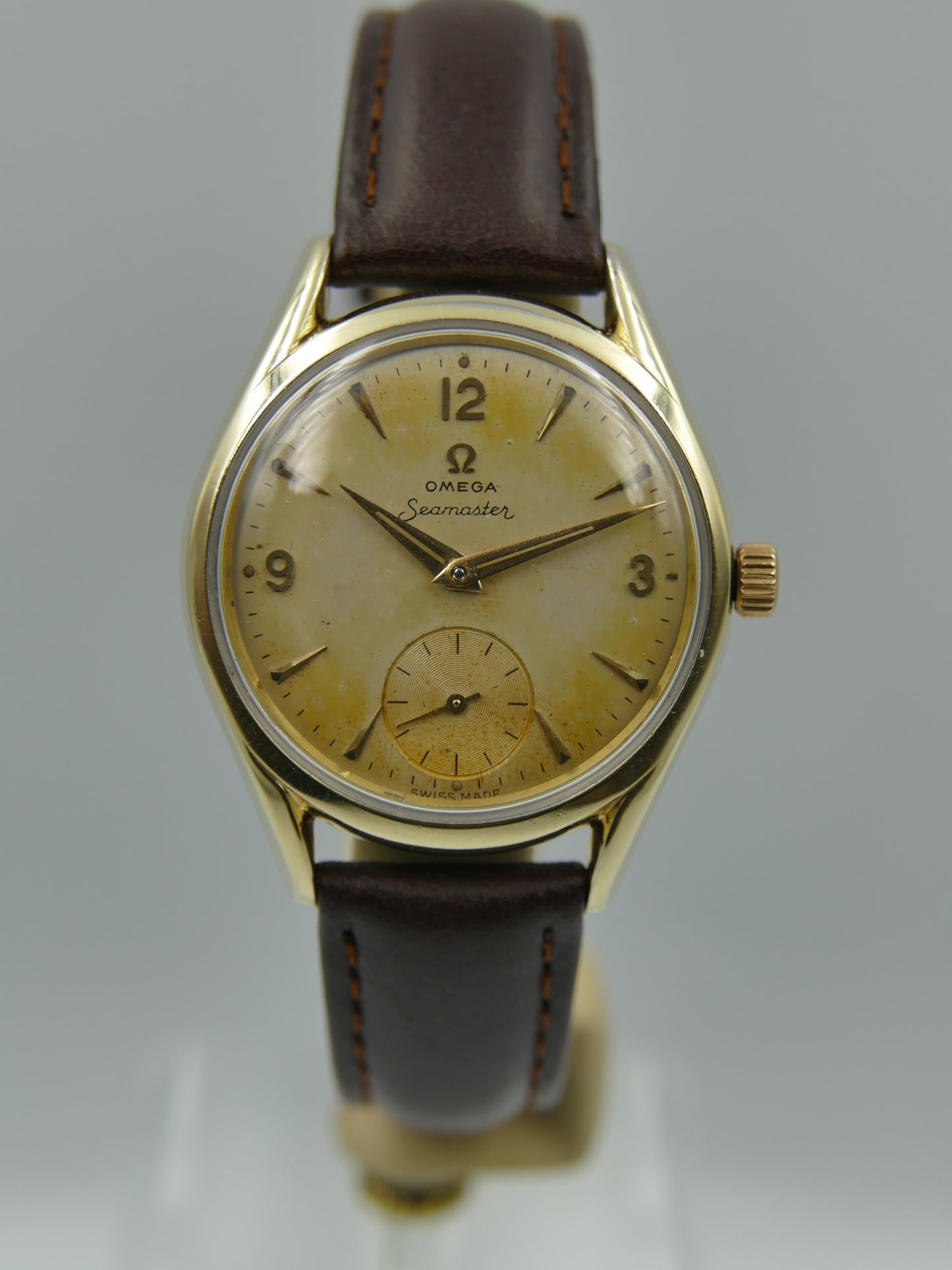 50s vintage watch mens Omega Seamaster ref. 2830 -6 / 2829 cal 410 gold cap serviced