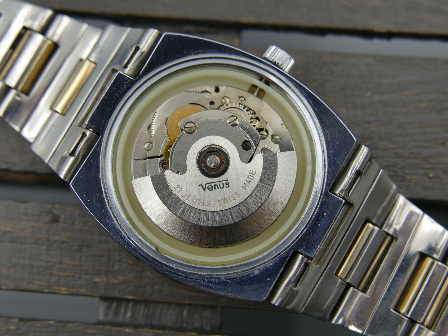 70s Vintage watch mens NOS Venus TV ref 97.58.12 automatic eta 2789 -1