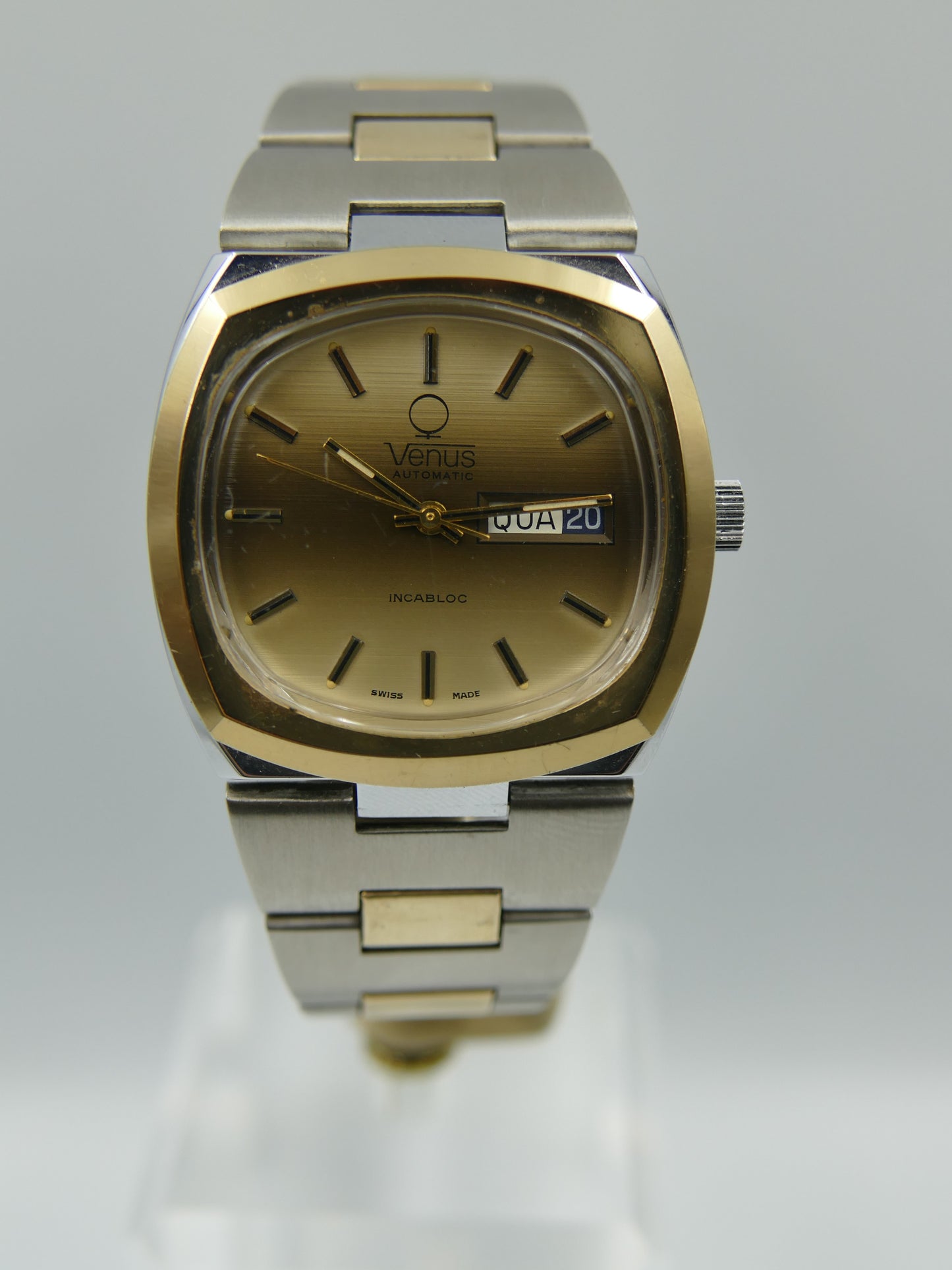 70s Vintage watch mens NOS Venus TV ref 97.58.12 automatic eta 2789 -1