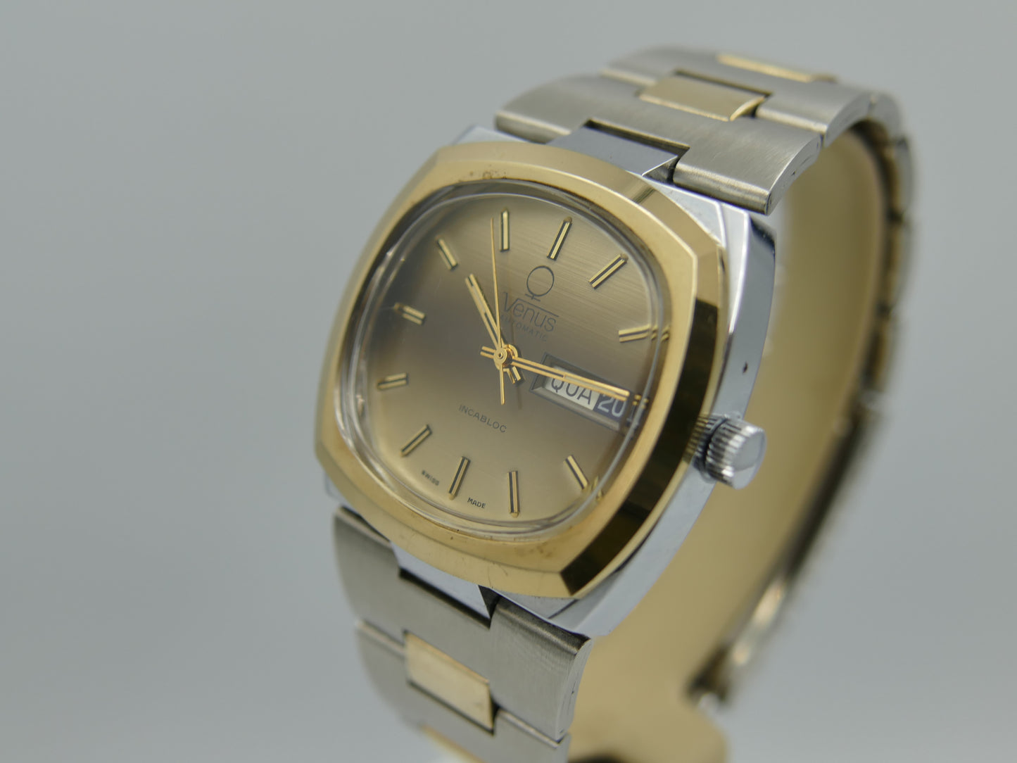 70s Vintage watch mens NOS Venus TV ref 97.58.12 automatic eta 2789 -1