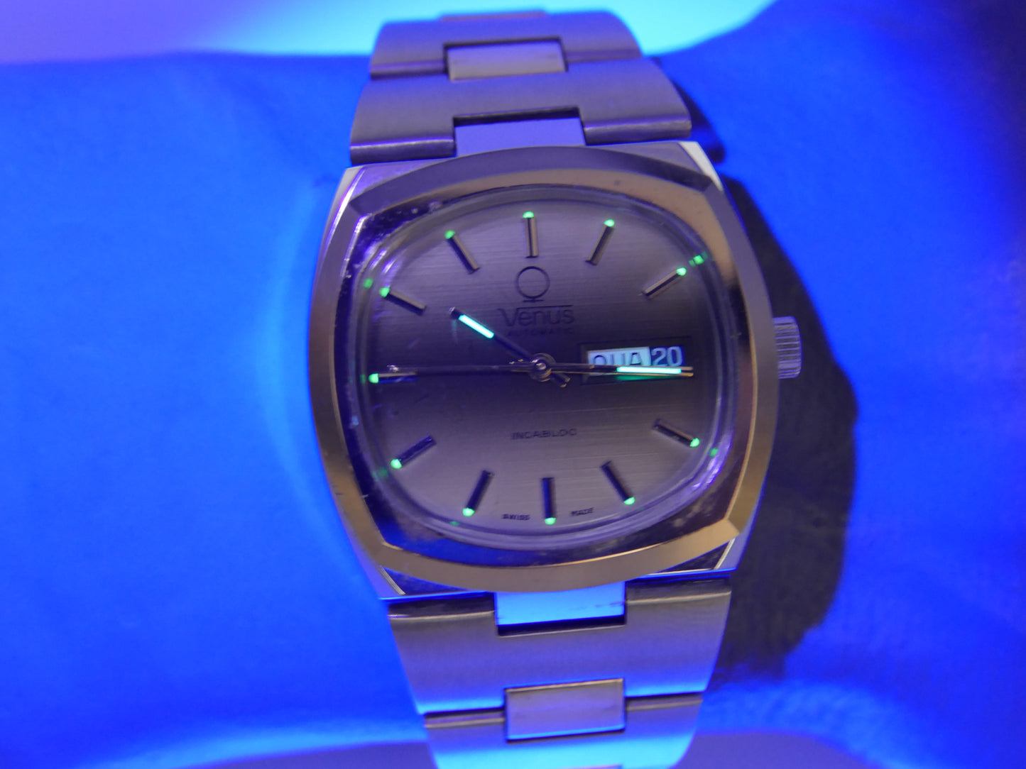 70s Vintage watch mens NOS Venus TV ref 97.58.12 automatic eta 2789 -1