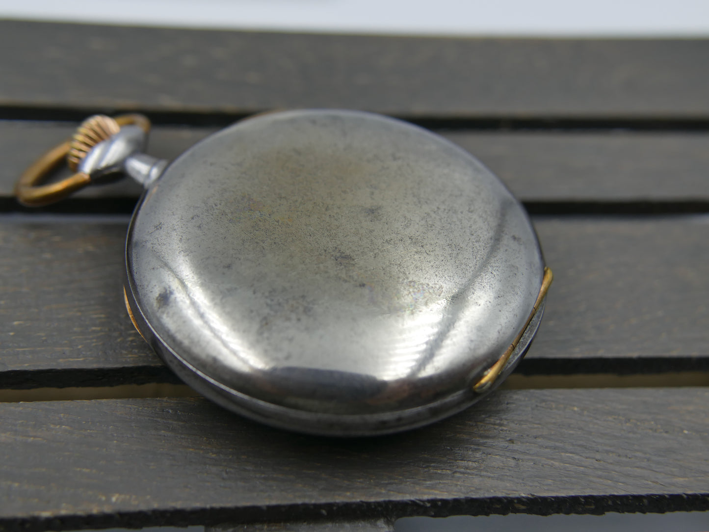 10s vintage gousset pocket watch Omega 19’’’ NN L7-16p manual wind metal gun case