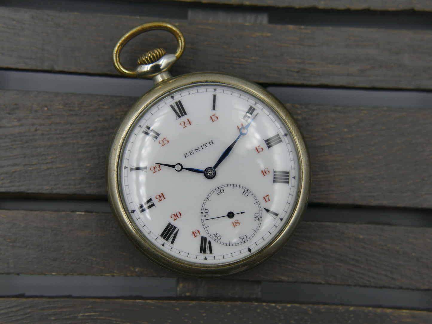 10s vintage gousset pocket watch Zenith hand wind grand prix