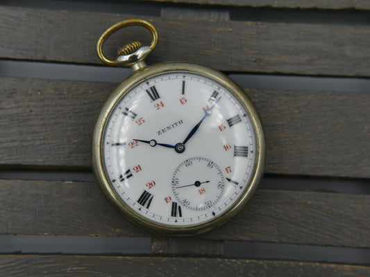 10s vintage gousset pocket watch Zenith hand wind grand prix