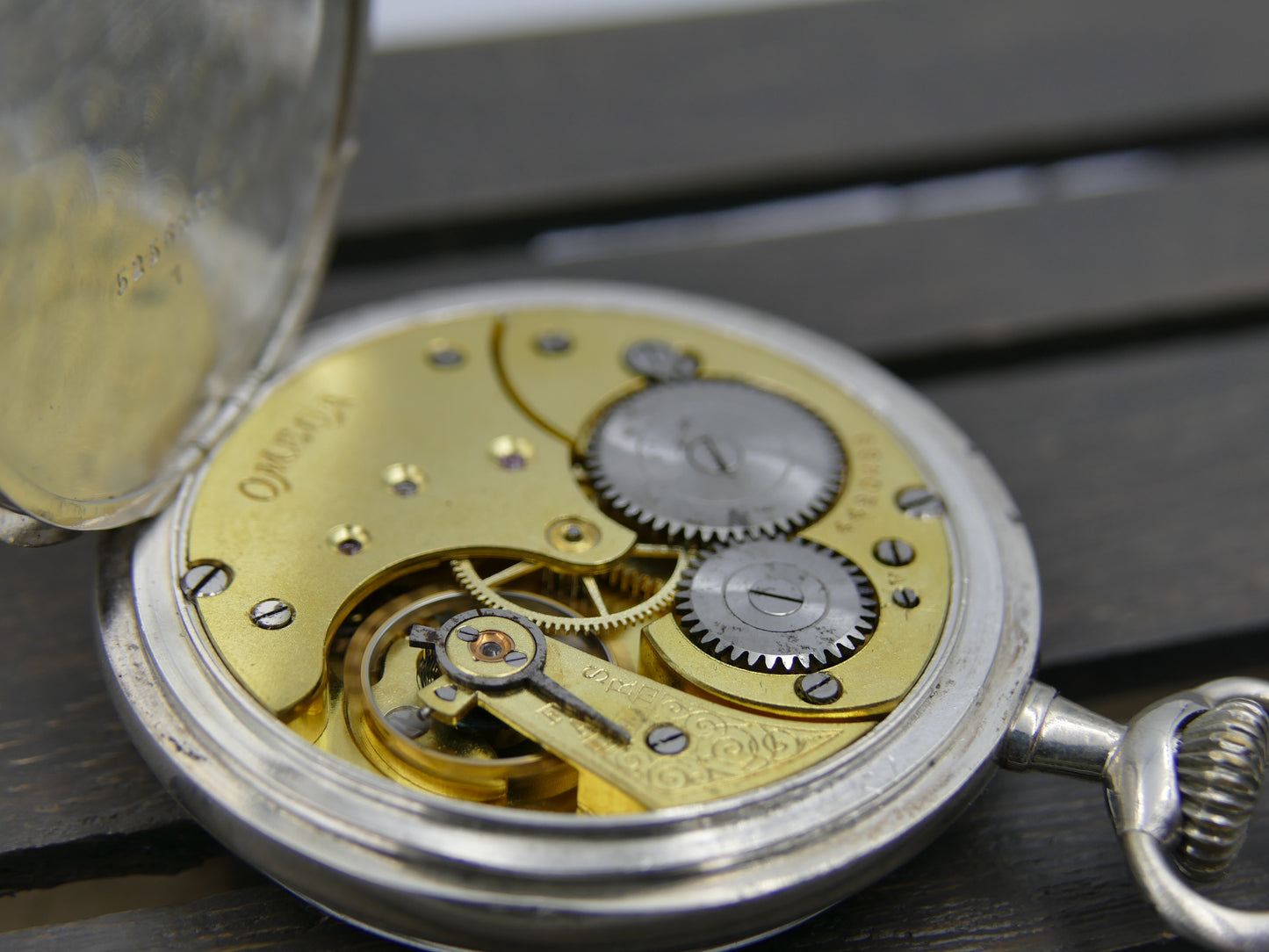 1912 vintage gousset pocket watch Omega 18’’’ L7-16p manual wind solid silver case