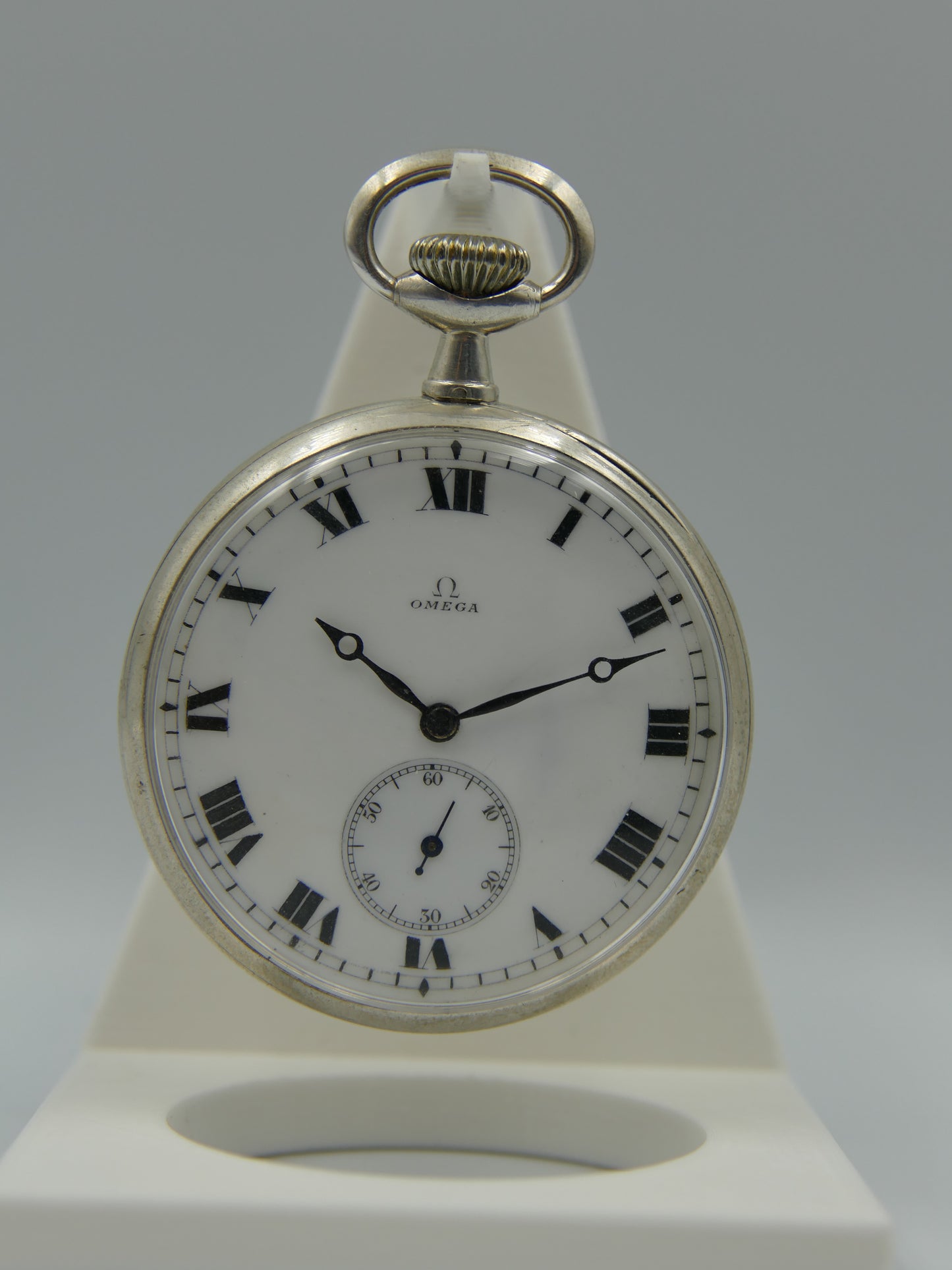 1912 vintage gousset pocket watch Omega 18’’’ L7-16p manual wind solid silver case