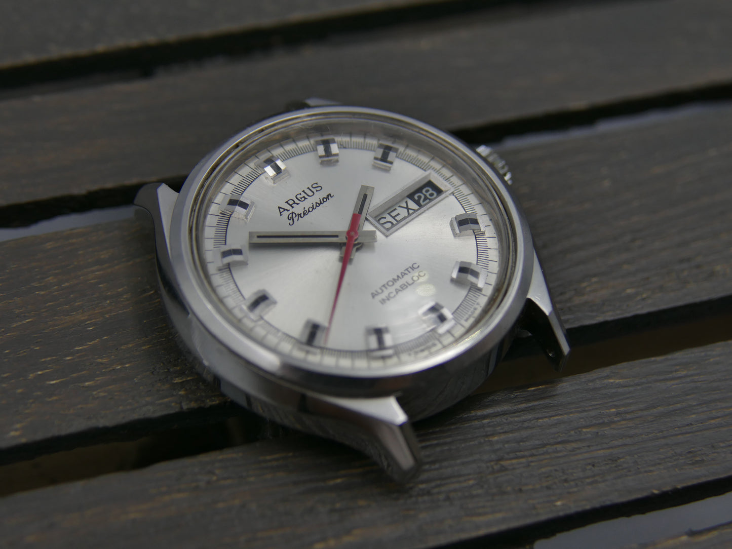 70s vintage watch mens swiss Argus precision automatic day&date AS 2066