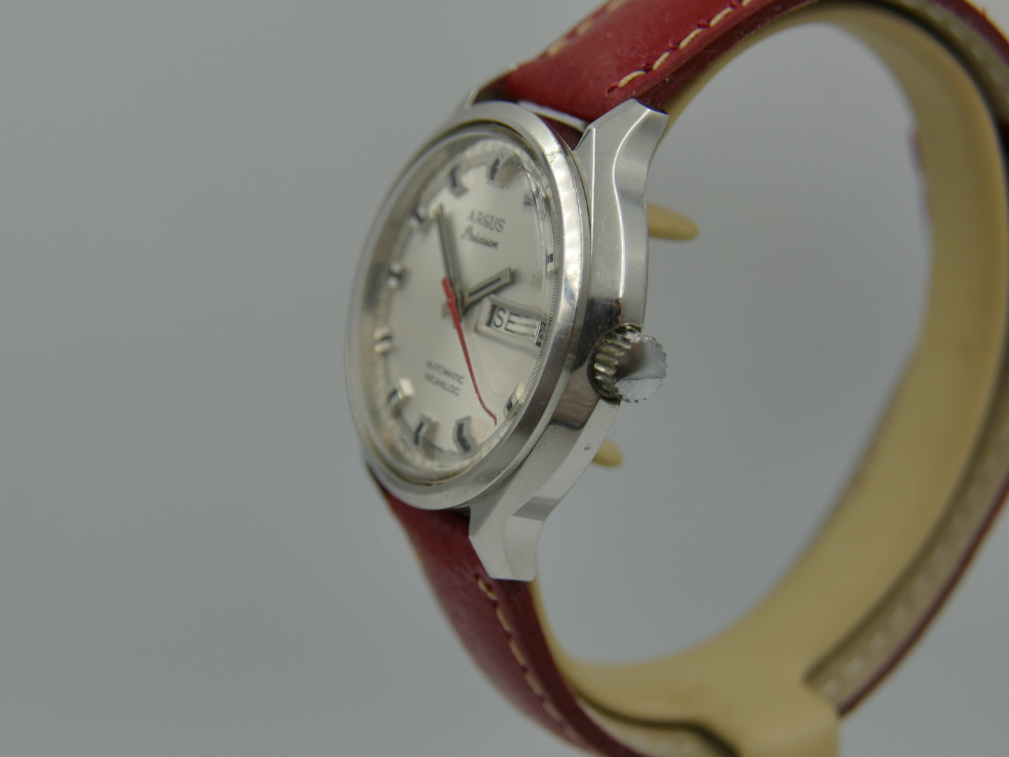 70s vintage watch mens swiss Argus precision automatic day&date AS 2066