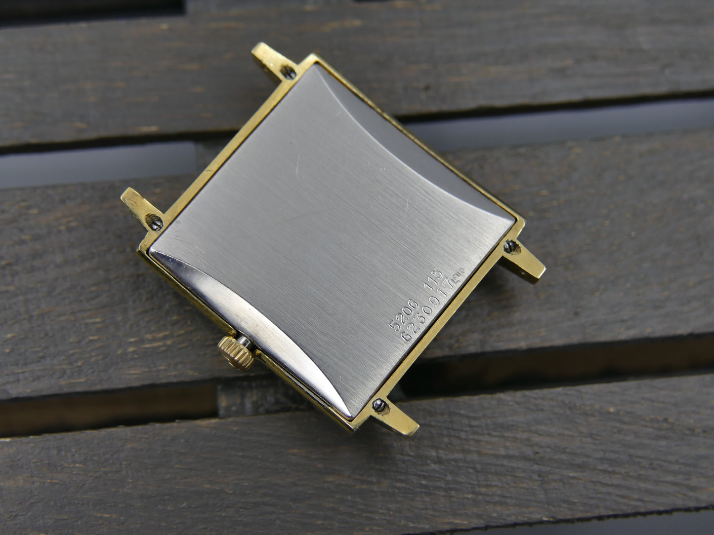 70s vintage watch mens Certina Town & Country Ref. 5206-115 square gold pl hand wind