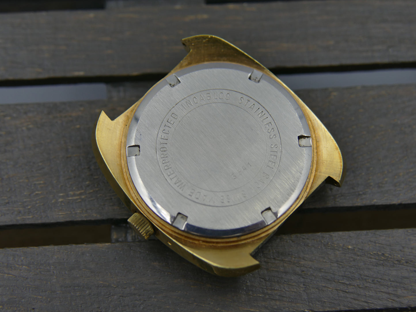 70s vintage watch mens Delvina Geneve hand wind Unitas 6425 MINT