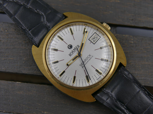 70s vintage watch mens Roamer Searock automatic MOD 522.2210.327 MINT