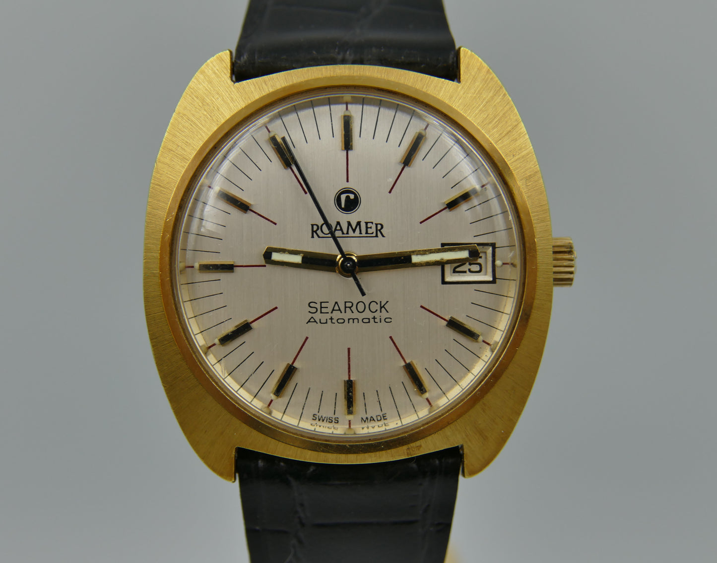 70s vintage watch mens Roamer Searock automatic MOD 522.2210.327 MINT