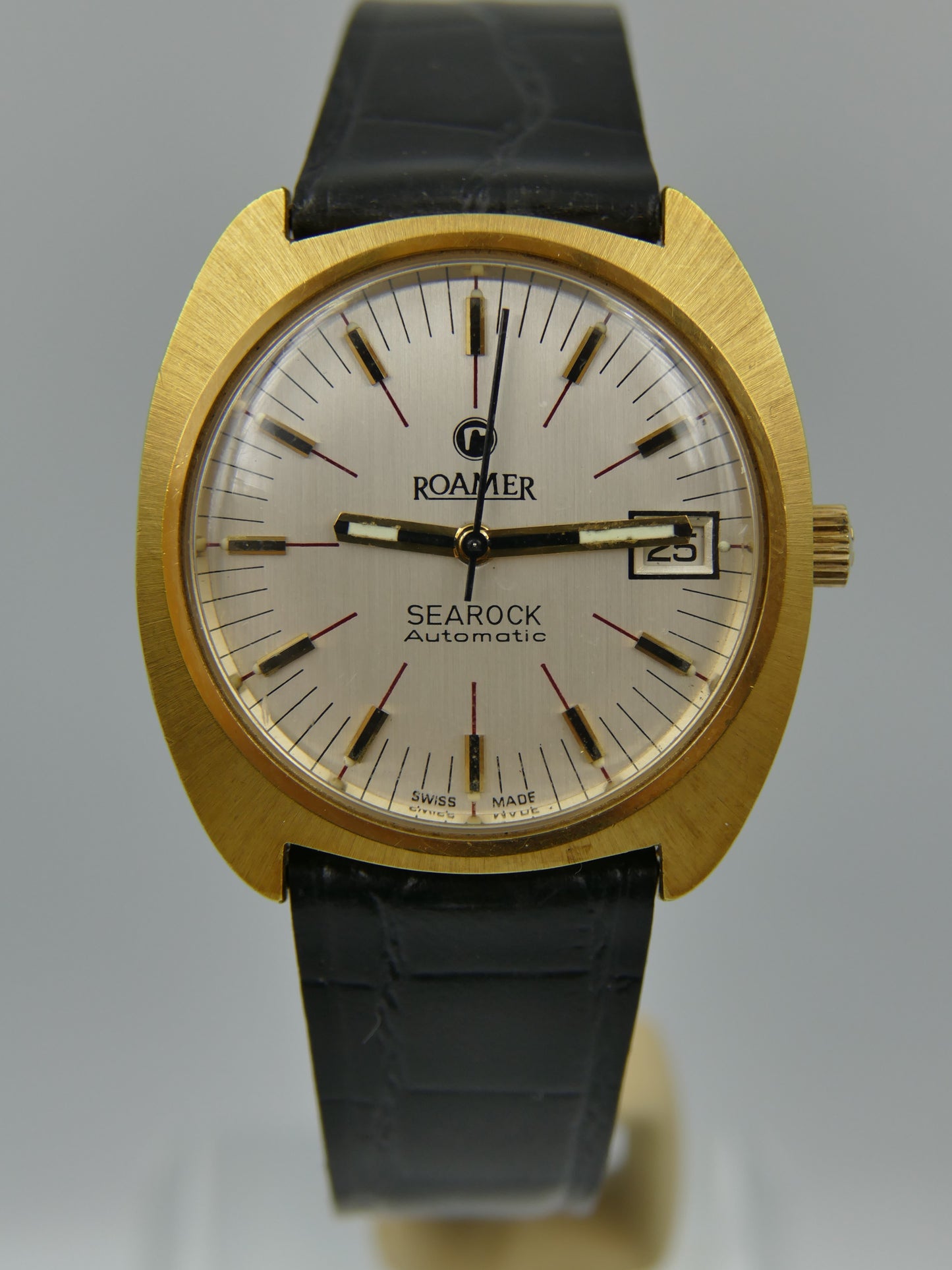 70s vintage watch mens Roamer Searock automatic MOD 522.2210.327 MINT